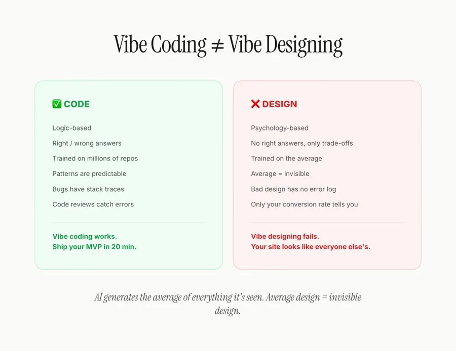 Vibe coding is not vibe designing
